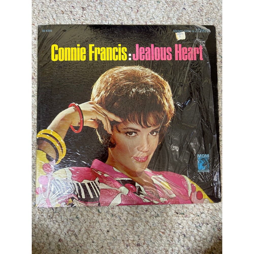Connie Francis Jealous Heart Vinyl LP Record MGM SE-4355 Stereo 1966 Pop Vocal